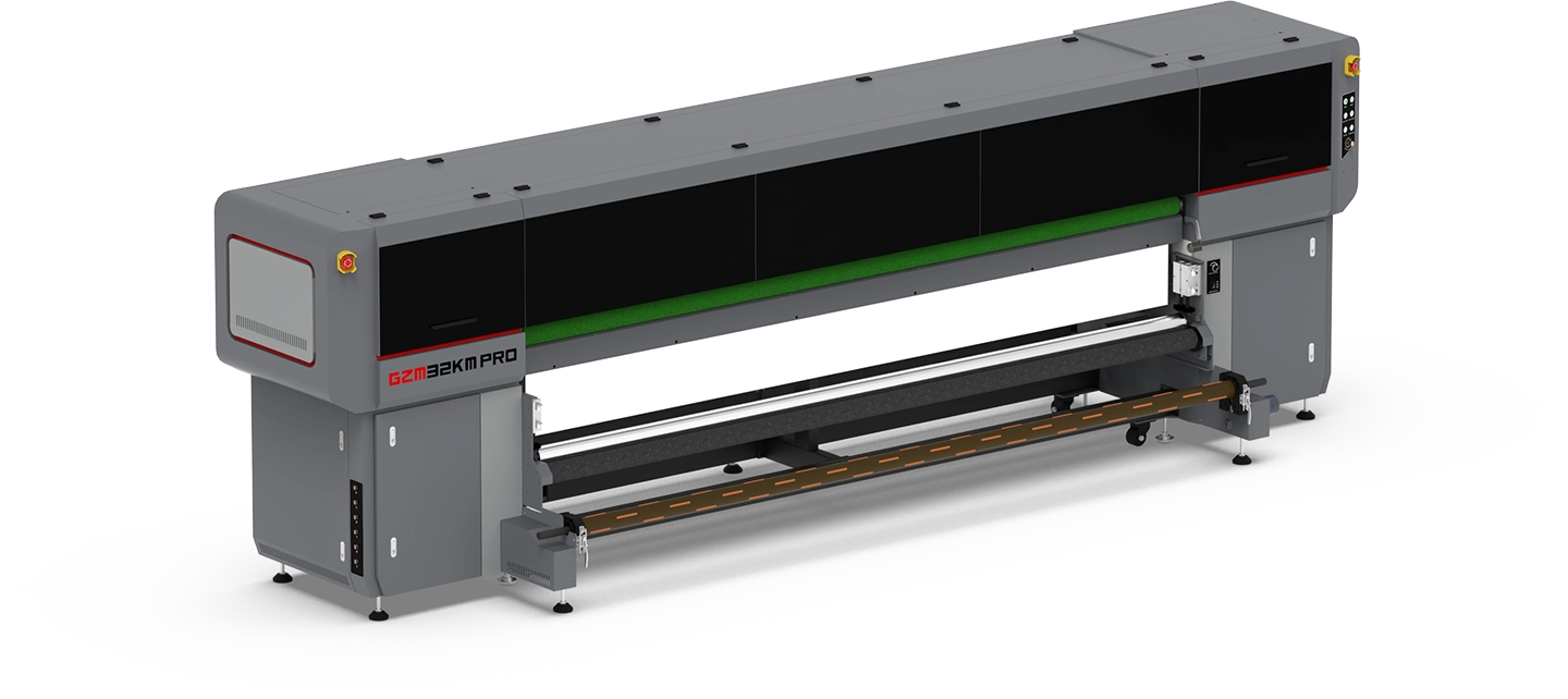 Industrial printer on the white background