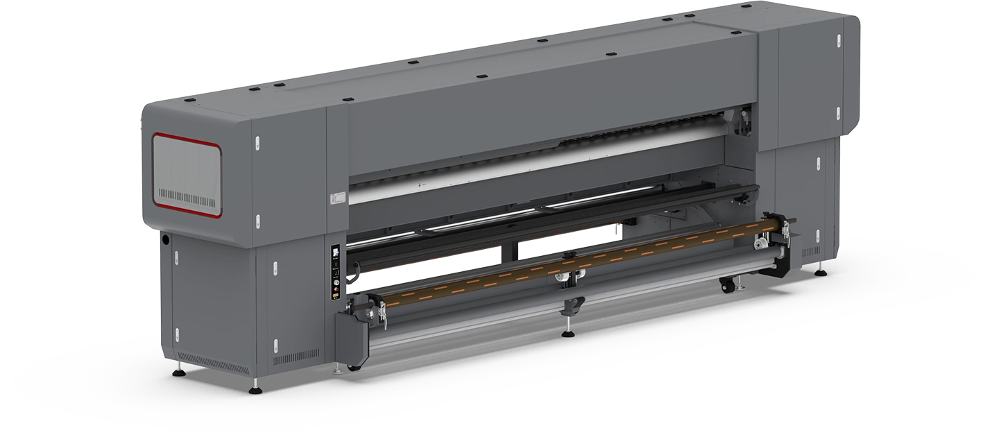 Industrial printer on the white background